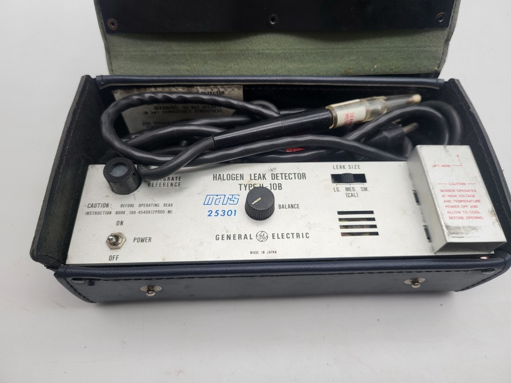 GE Mars 25301 Type H-10B Halogen Leak Detector in Case ~ Untested