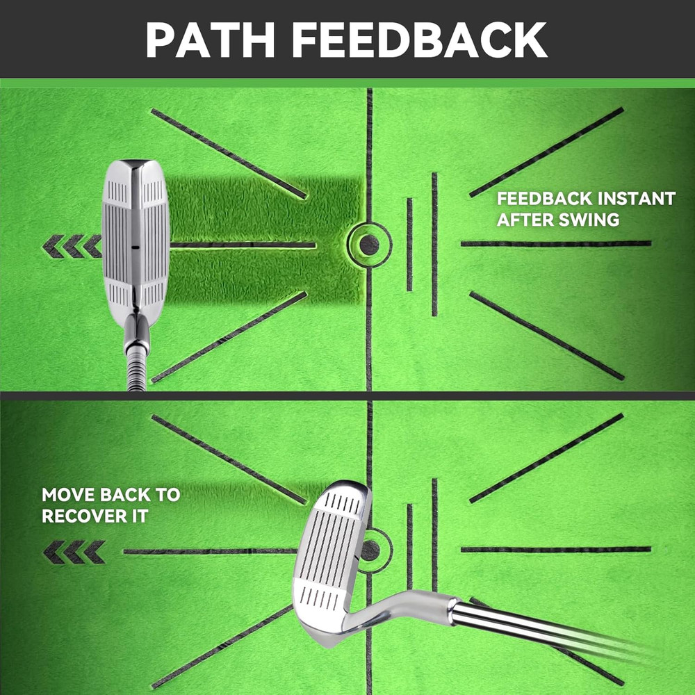 Golf Hitting Mat | Golf Training Mat for Swing Path Feedback/Detection Batting |