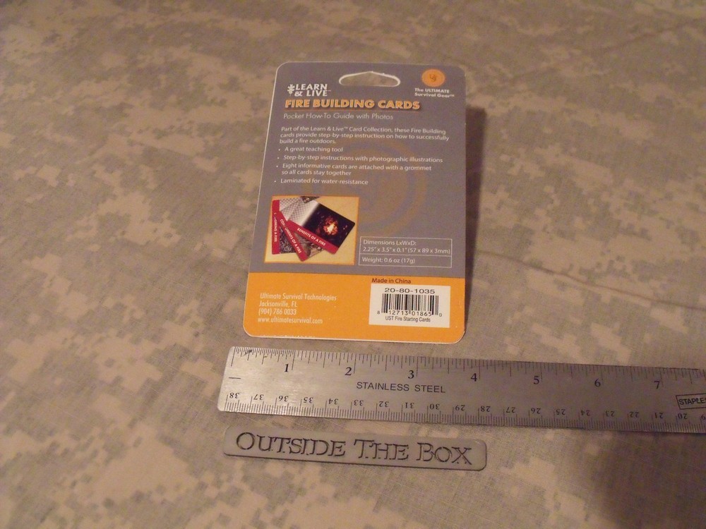Ultimate Survival Technologies: Fire Building Cards, UST, 8 Cards