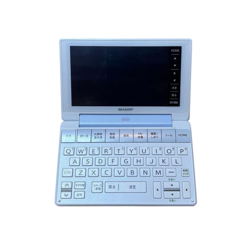 SHARP Brain PW-SB2 Electronic Dictionary Blue White microSD Japanese
