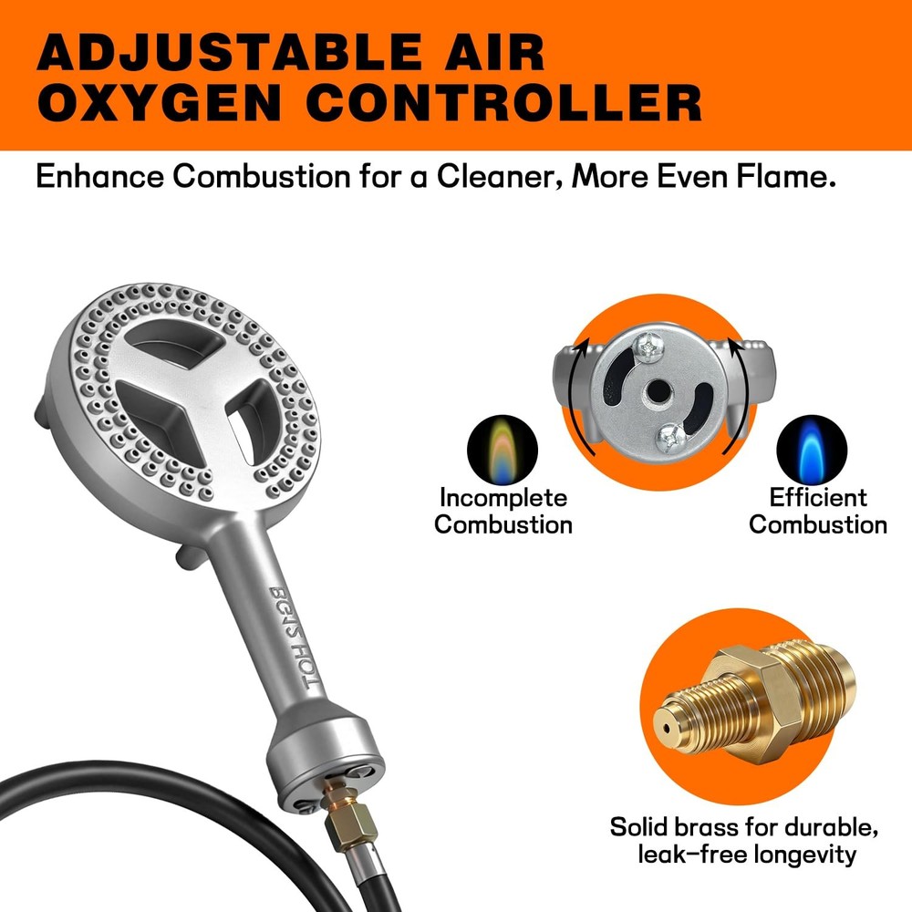 High Pressure Cast Iron Propane Burner with Regulator