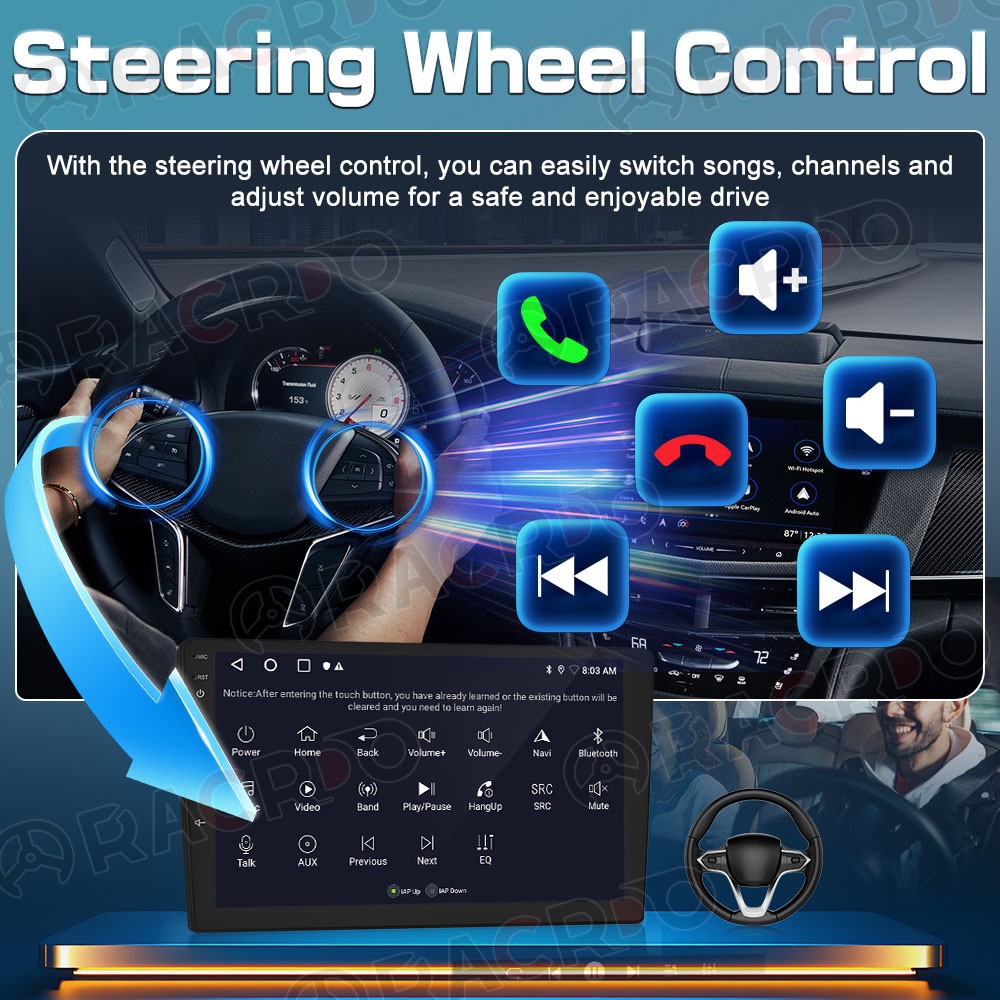 64G For Toyota Corolla 2003-2008 Car Stereo Radio Carplay Android15 GPS WIFI SWC