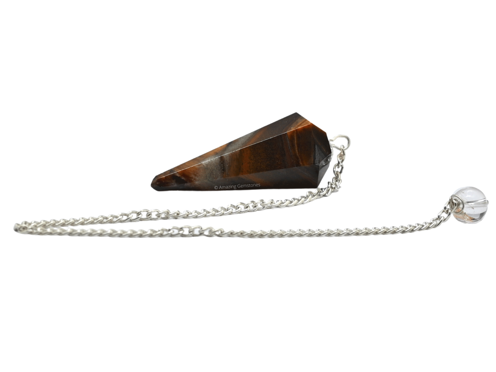 Red Tiger Eye Agate Dowsing Crystal Pendulum