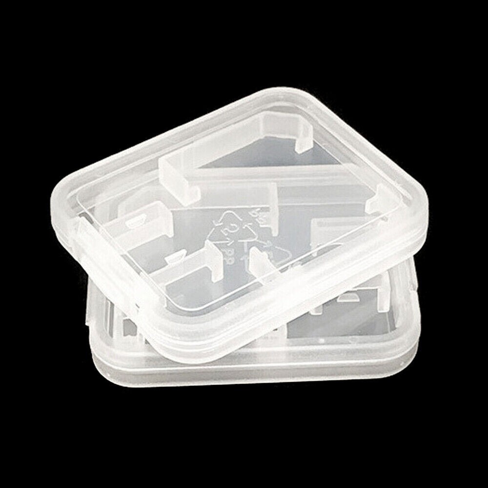 10Pcs Micro SD SDHC Memory Card Case Holder Box Storage Hard Plastic Transparent
