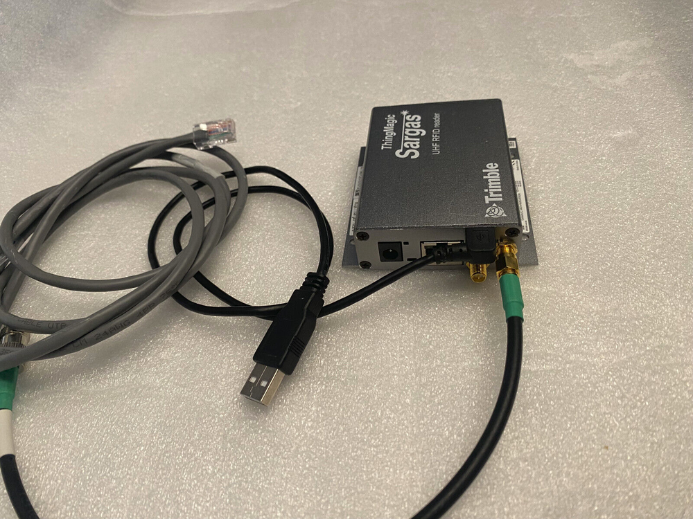 ThingMagic Sargas 2-Port UHF RFID Reader Trimble QV5MERCURY6EM + Cables