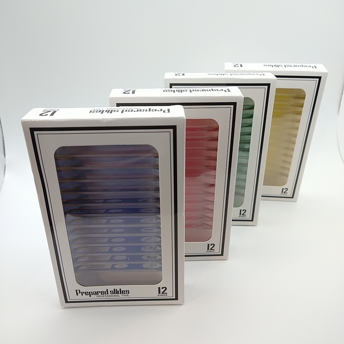 48Pcs Prepared Microscope Slides Specimen Animals Insects Plants Flowers Sample