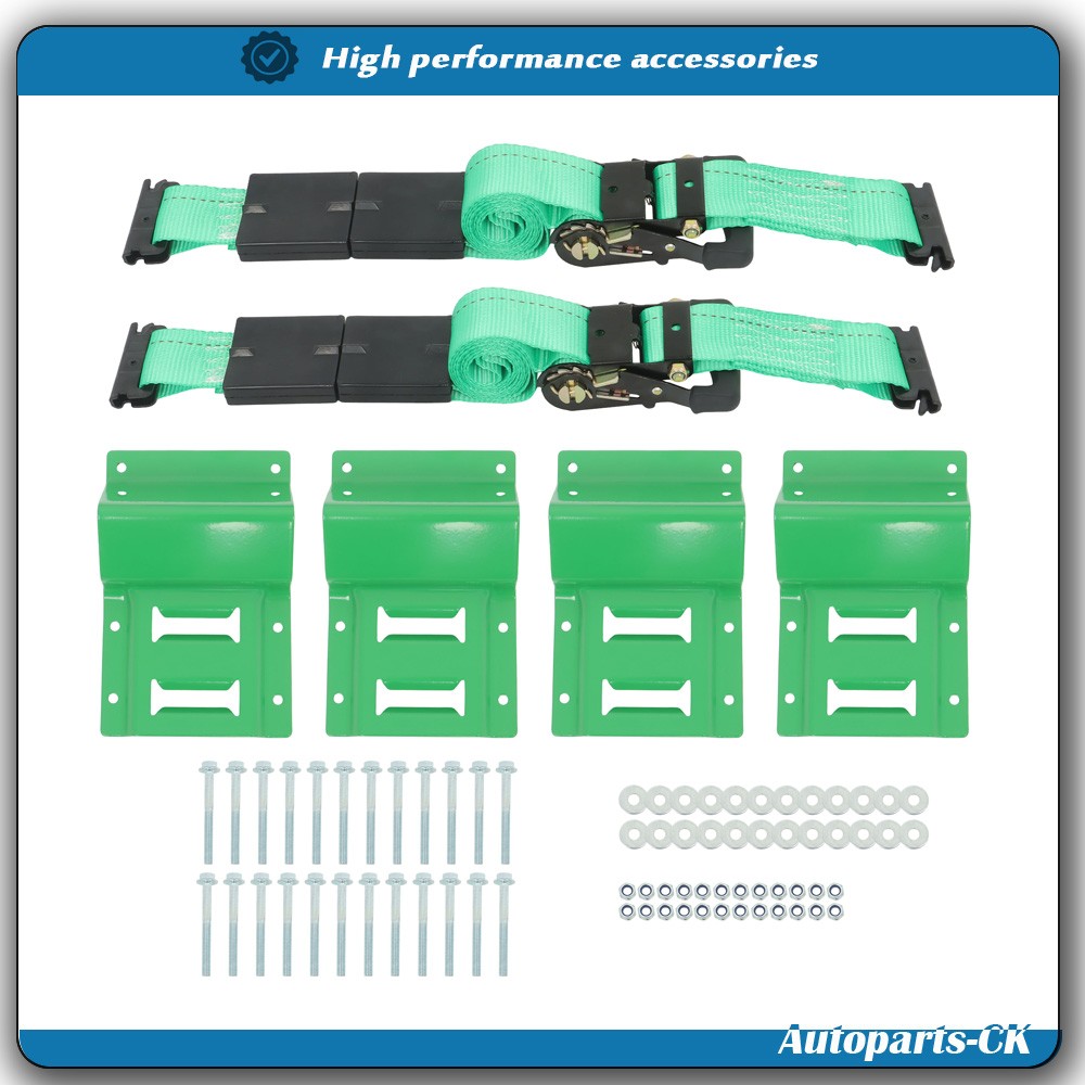 E-Track Cargo Control Kit 2 Straps 4 Chocks 24 Bolts/Nuts/Washers Universal