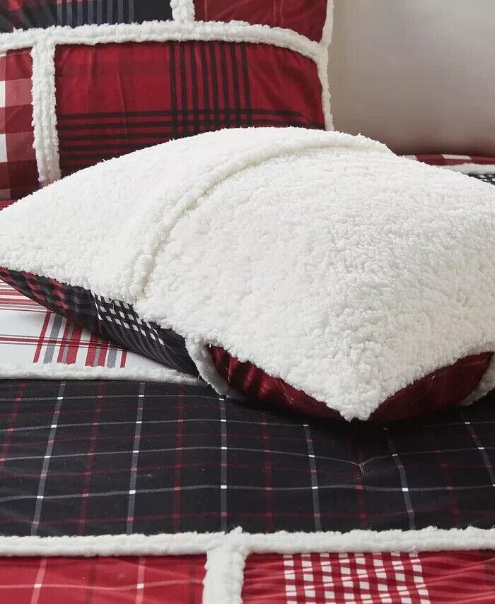 PREMIER COMFORT Patchwork Sherpa 3pc Com 3pc Comforter Set -King