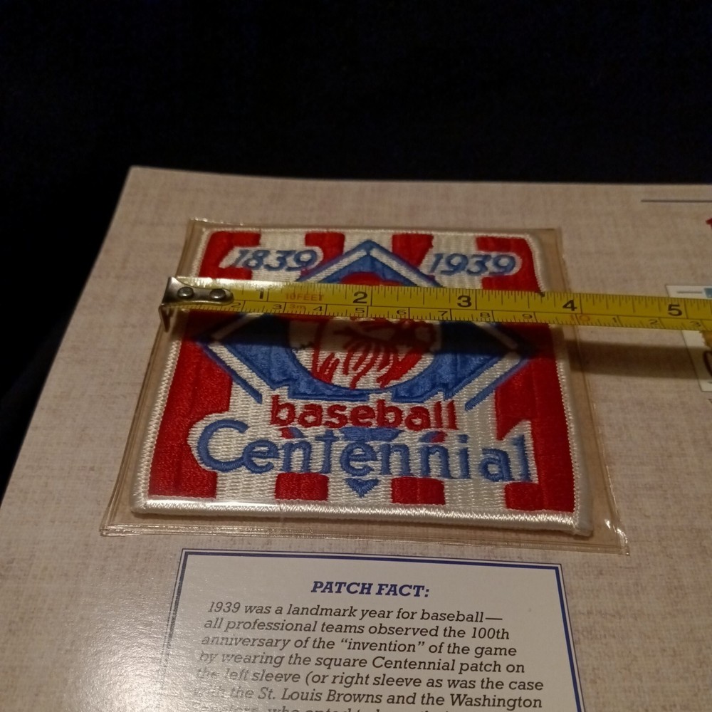 WILLABEE & WARD 1939 BASEBALL BICENTENNIAL PATCH COOPERSTOWN COLLECTION