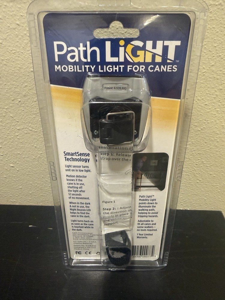 CARA Path Light Easy Attach LED Mobility Light for Canes Model 77 w/ Smart Sense