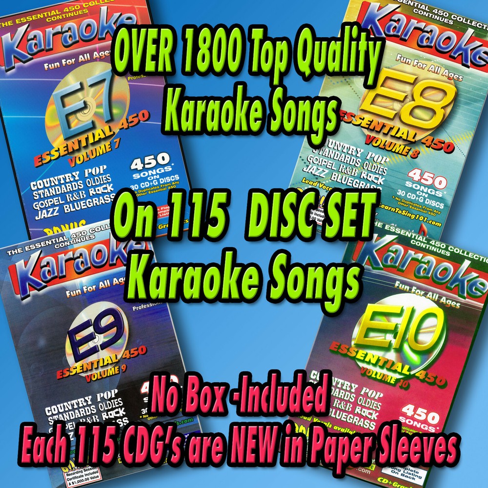 Chartbuster Karaoke Essentials - E-7 & E-8 & E-9 & E-10 SETS CD+G  115 Disc SET