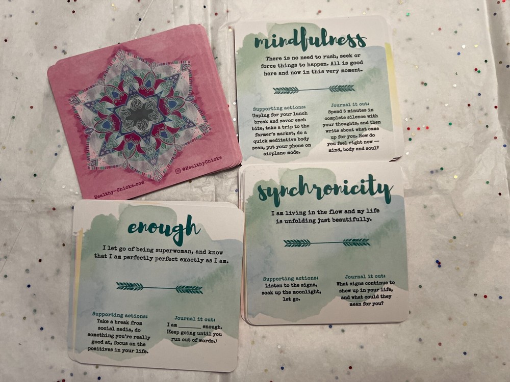 NEW Healthy Chicks Spark Your Bliss Deck - Practical Affirmations