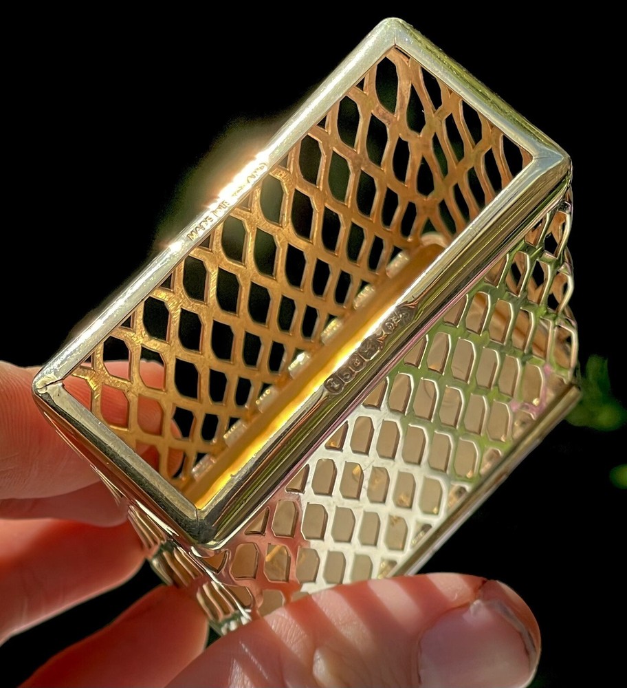 Asprey Solid Sterling Silver Gilt Hallmarked Cigarette Packet Case Holder