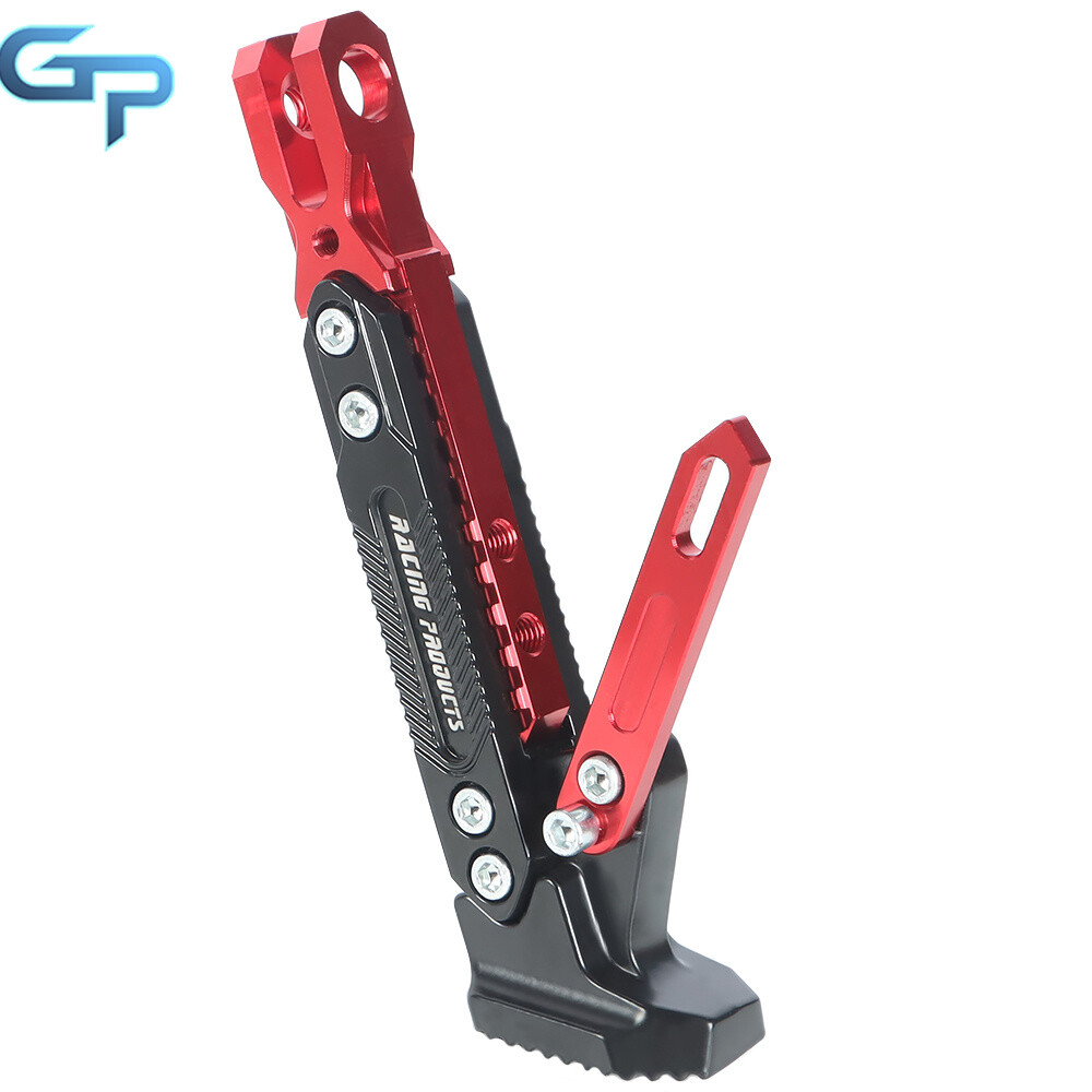 Motorcycle Universal CNC Aluminum Adjustable Kickstand Foot Side Support Stand