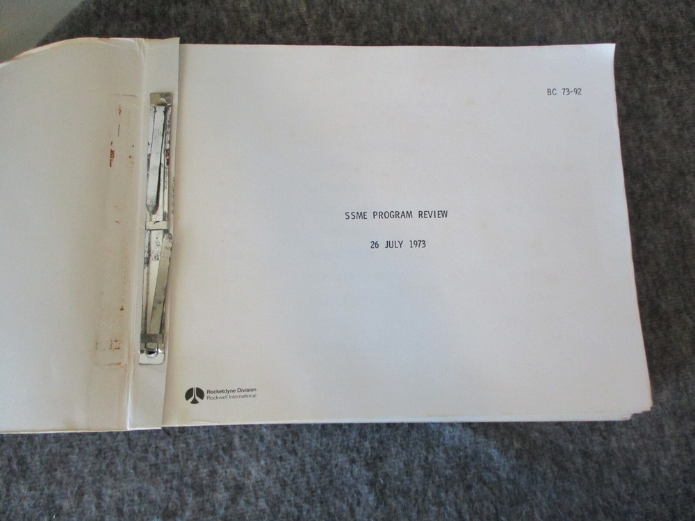NASA/ROCKETDYNE SPACE SHUTTLE MAIN ENGINE "SSME" PROGRAM REVIEW - 26 JULY 1973
