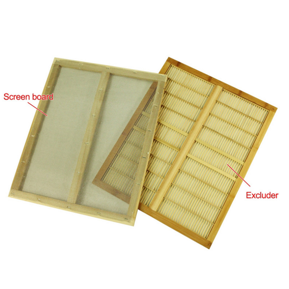 Auto Drain Honey Bee Hive Bee Boxes Beehive Starter Kit +7 Beekeeping Frames New