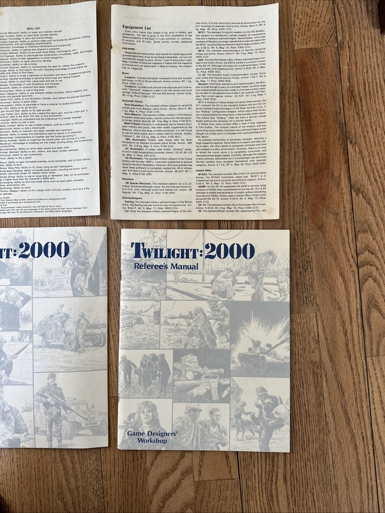 Twilight 2000 Roleplaying Game Box Set GDW 1984 Complete except missing dice