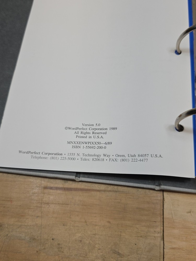 WordPerfect 1988 Installation Set - 5.25” Disks - Manual & Reference - Untested