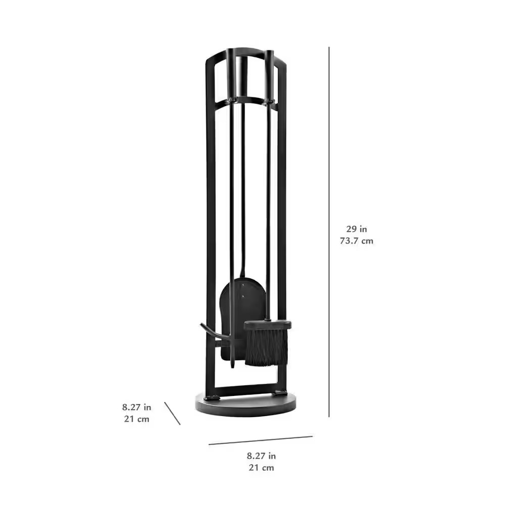 Arched 4-Piece Fireplace Tool Set