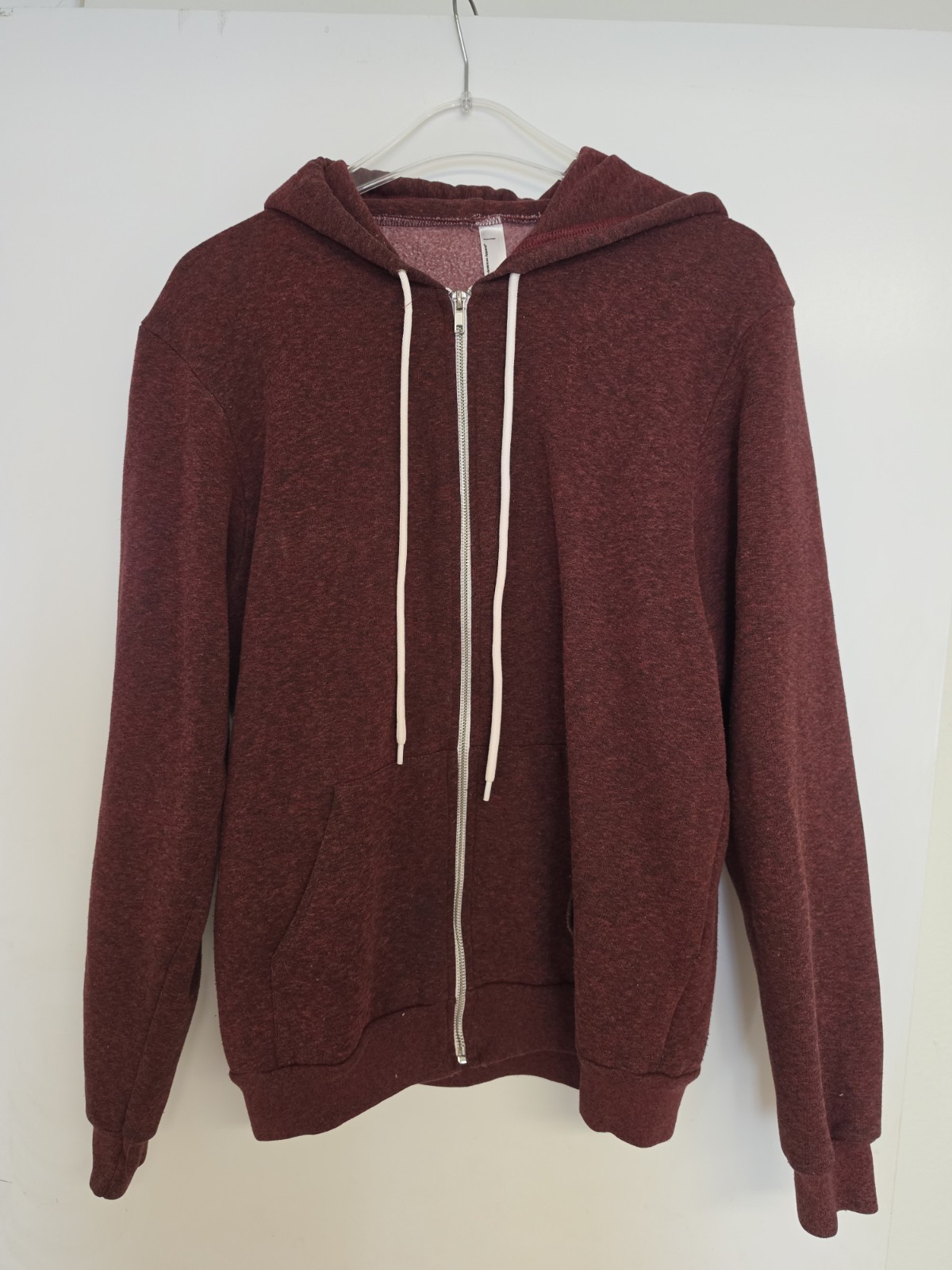 Anerican Apparel Zip Up Hoodie Maroon Medium