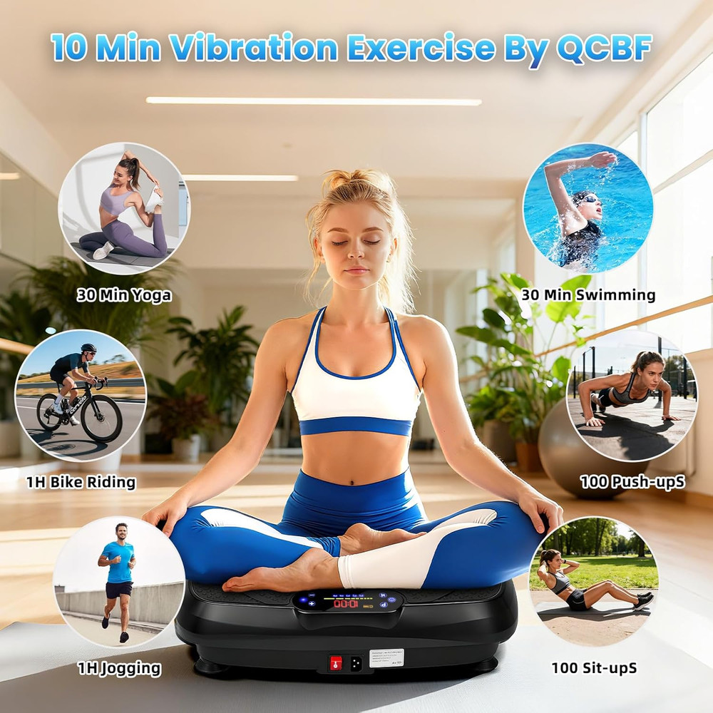 Vibration Plate Exercise Machine, Full Body Exercise Equipment, 199 Adjustable S