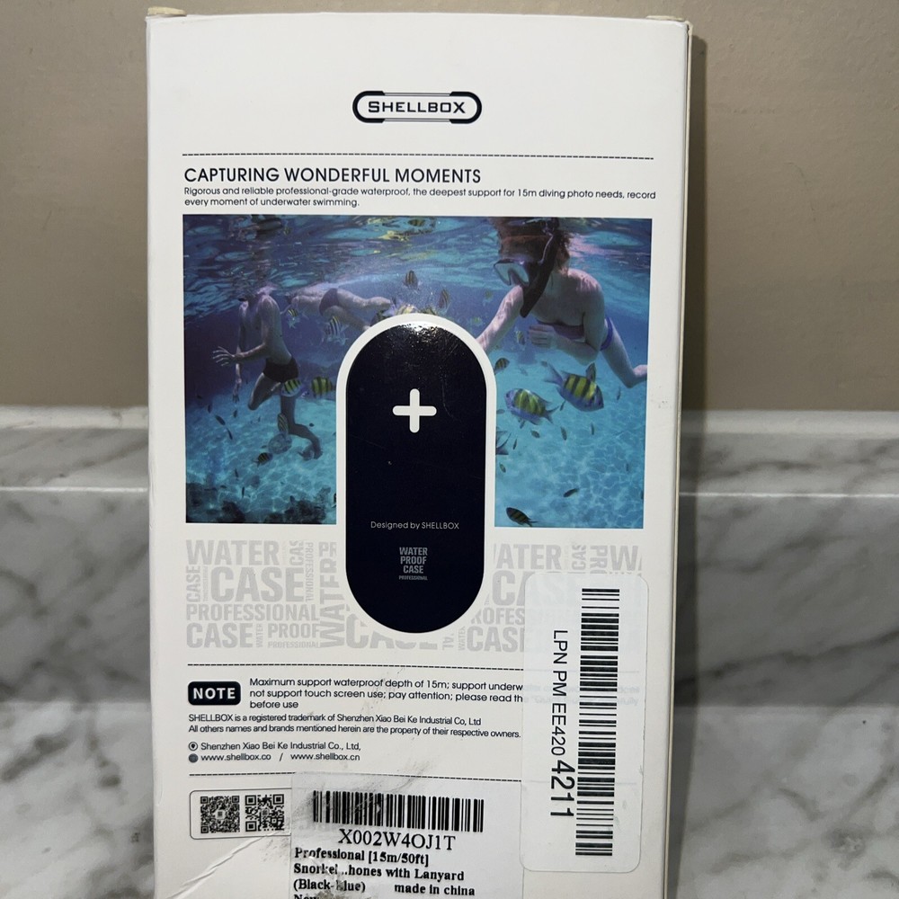 Shellbox Waterproof Diving Case, 15M Waterproof