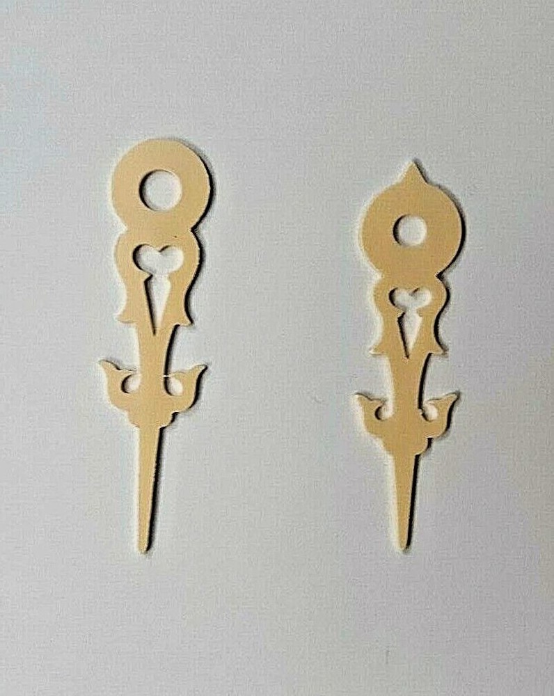 CUCKOO CLOCK HANDS CREAM ROUND HOLE MANY SIZES