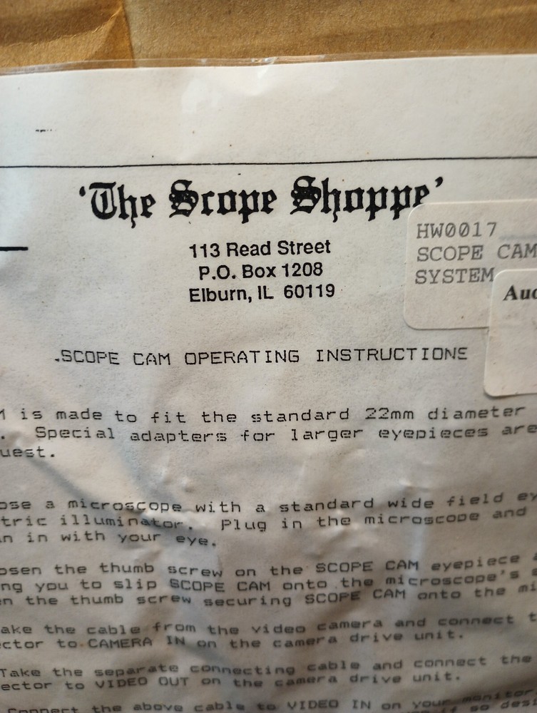 Used Scope Cam-includes wires, camera, extra lens-Fixed US shipping