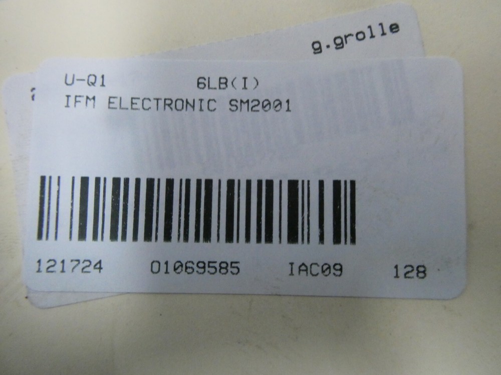 Ifm Efector SM2001 Inductive Flow Meter 1.3-160gpm 18-32v-dc