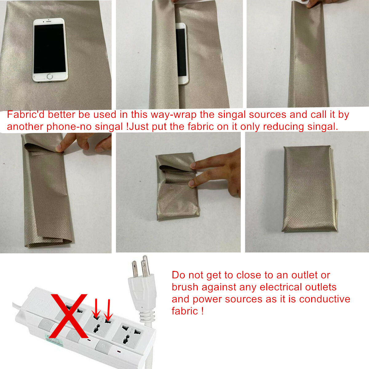 EMF Protection EMI Radiation Shielding Blocking RFID Singal Wifi EMP RF Silver