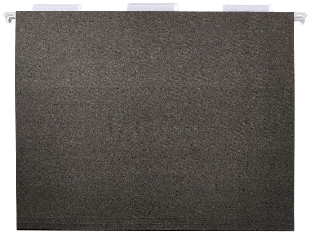 Amazon Basics Hanging File Folders with Adjustable Tabs for Letter, Black