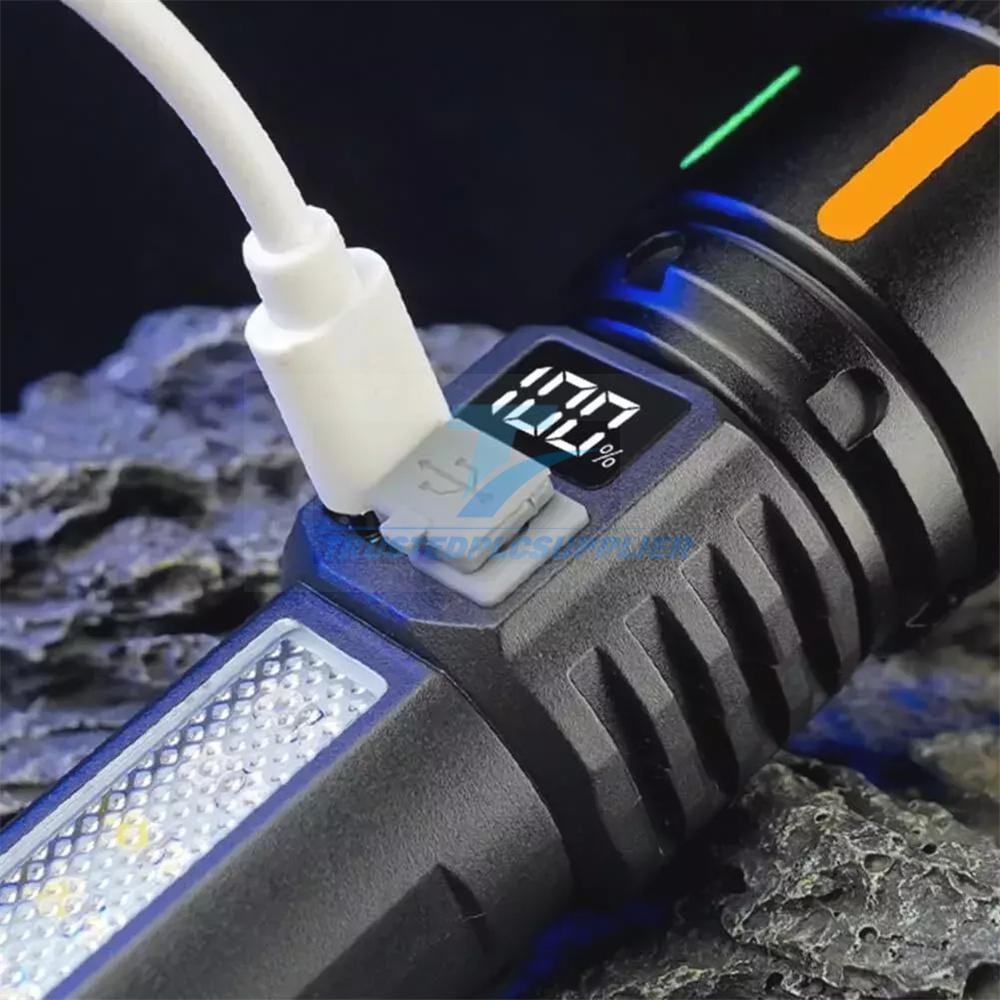 4 x 99000000 Lumens Super Bright LED USB Flashlight Rechargeable Work Light US