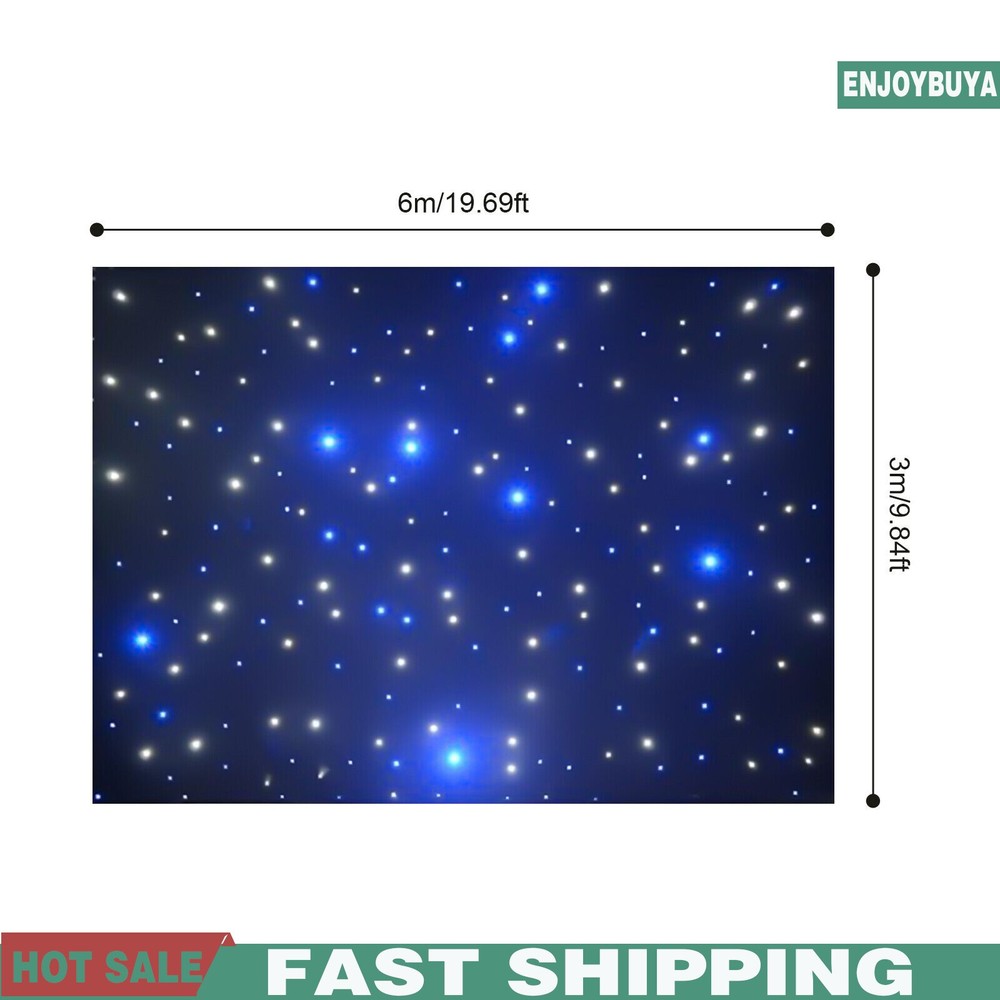 LED Star Stage Backdrop Star Curtain DMX512 Background Starry Sky W/ Controller