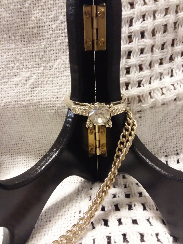 60's Zipper Pull Large Diamond Ring/ WINTER COAT BLING!