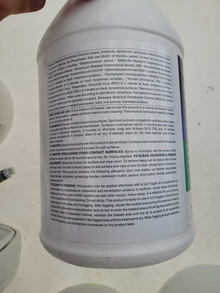 Bioesque Botanical Disinfectant Clean Sanitize Solution - 1 Gallon