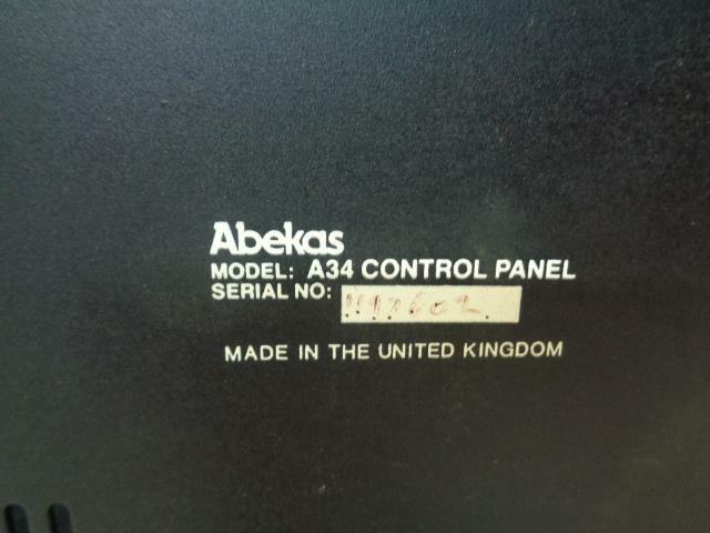Abekas A34 SOLO Model A34 Control Panel Video Switch Board