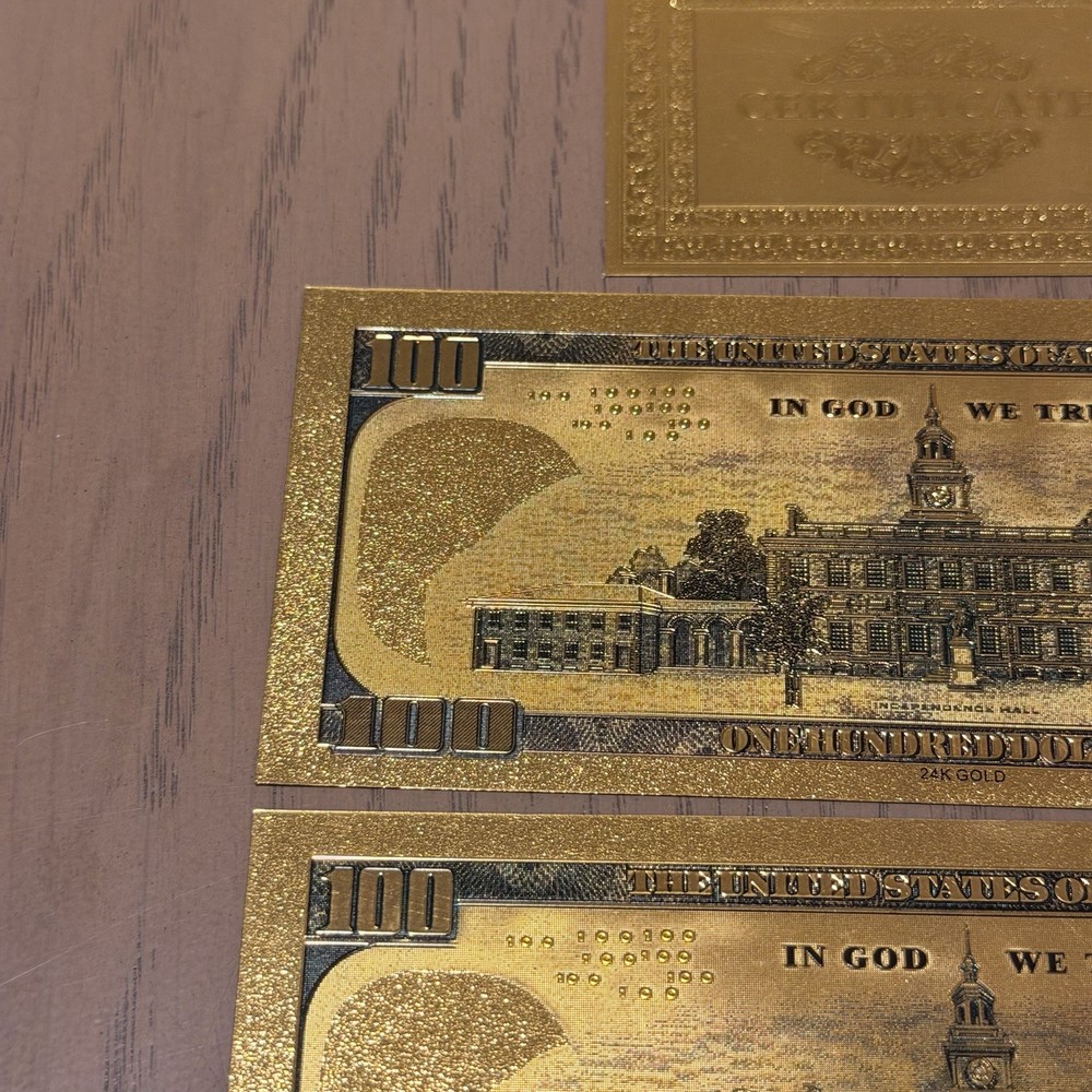 Spider-Man, Daredevil, And Venom 100 Bill Gold plated Banknotes - Authentic Cert