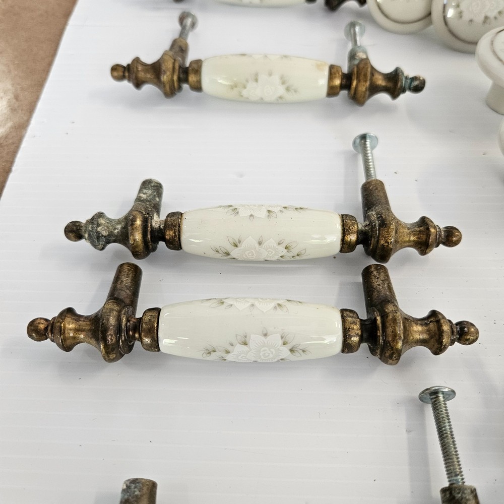 Large Lot Of Assorted Drawer Knobs And Pulls ( mixed lot)