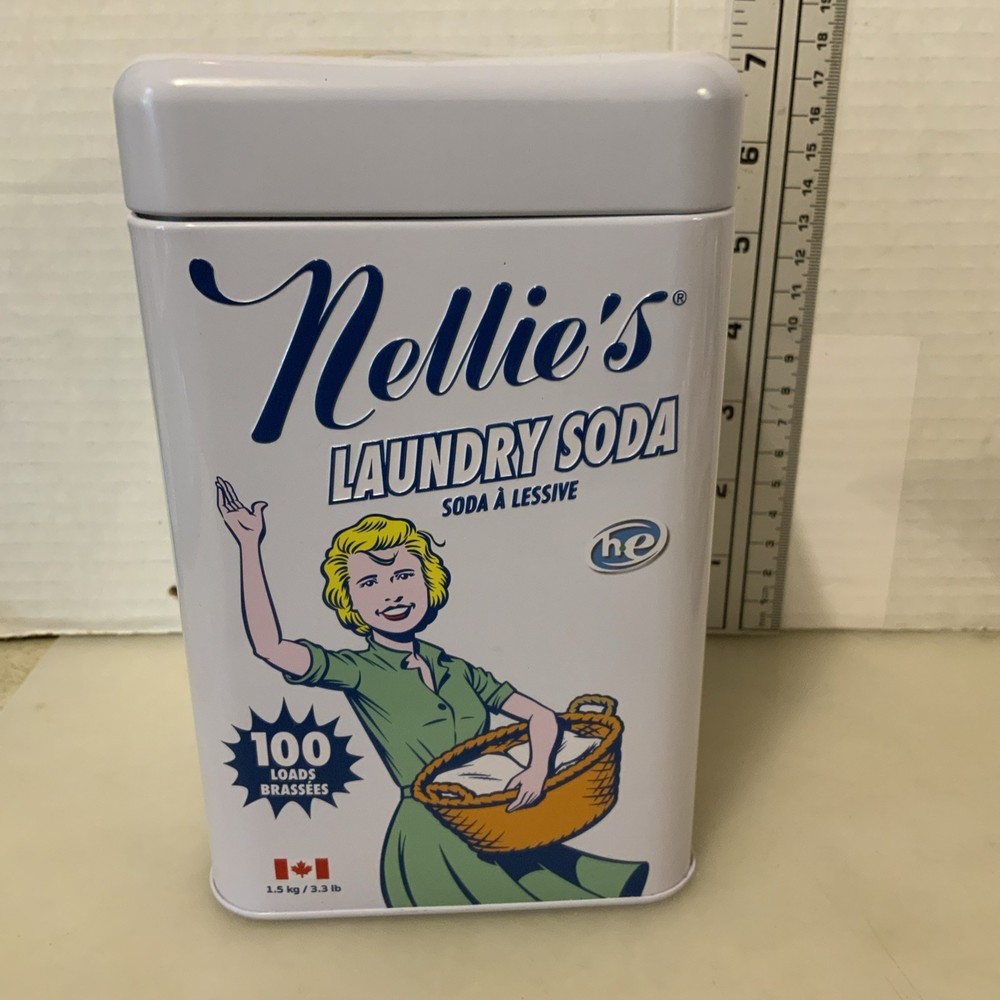 Nellie's Laundry Soda Storage Tin Empty