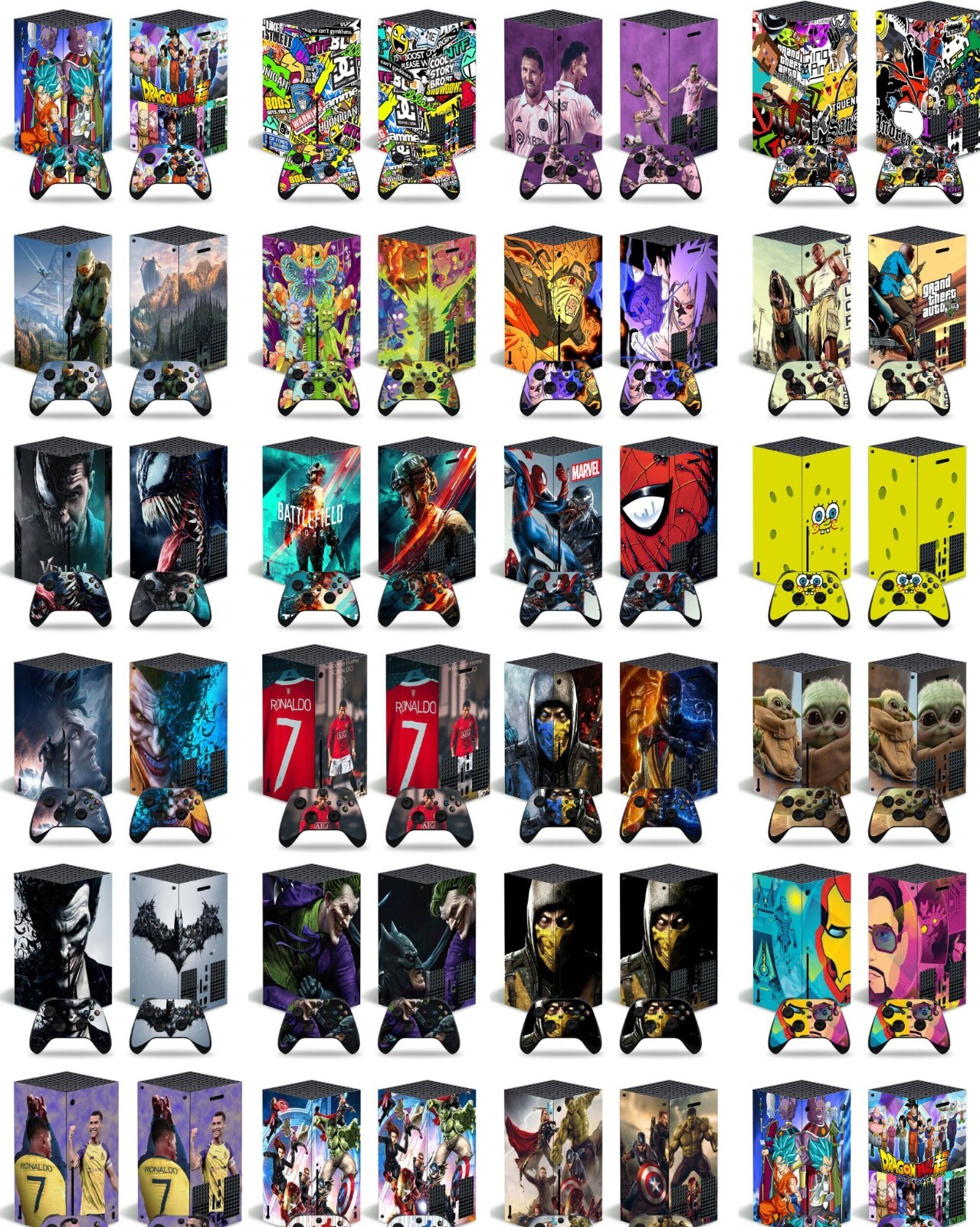 Skin Vinyl Xbox Serie X FREE SHIPPING Sticker Protector Hero Anime Gift USA