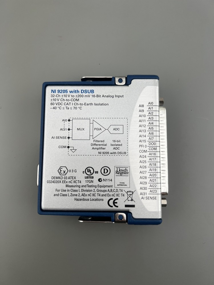 NATIONAL INSTRUMENTS 9205 with DSUB NI 9205 ANALOG INPUT MODULE FOR cDAQ cRIO