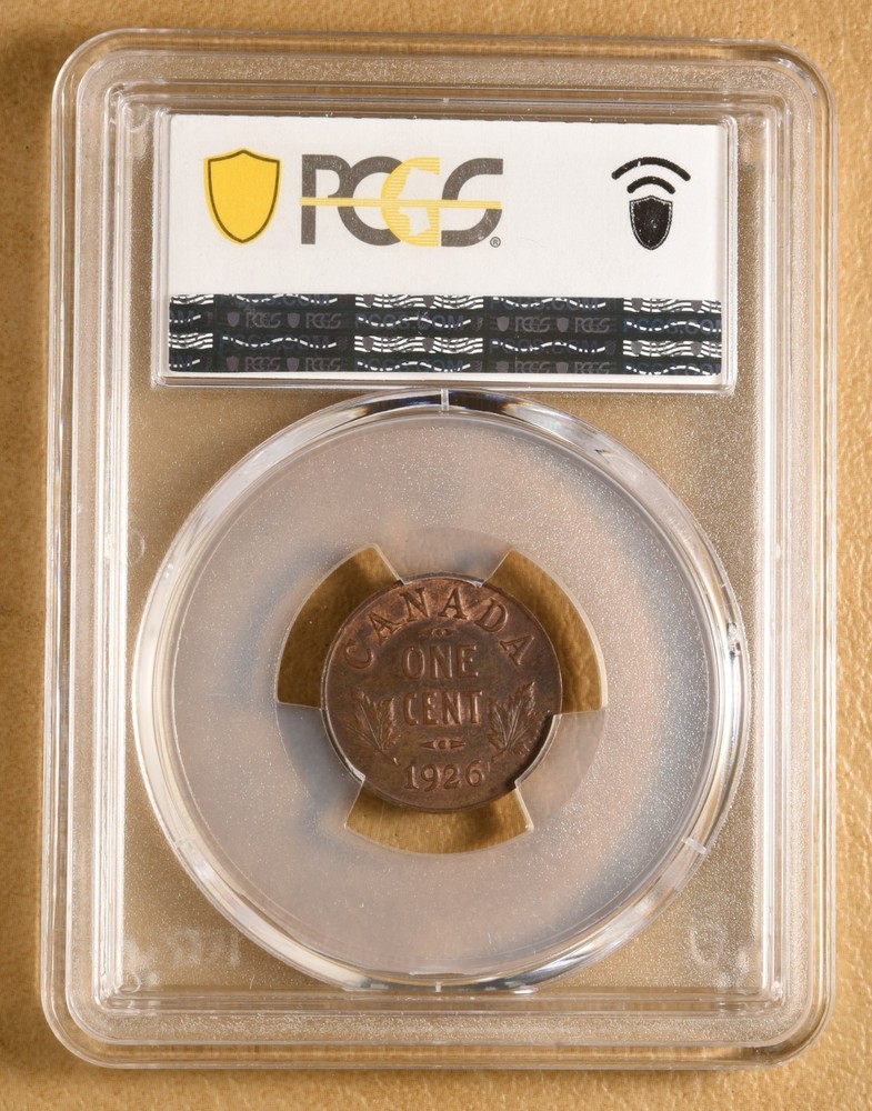 1926 Canada One Cent Penny PCGS MS61BN