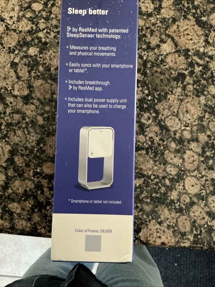 ResMed S+ Sleep Better SleepSensor Technology Personal Sleep Solution Silver