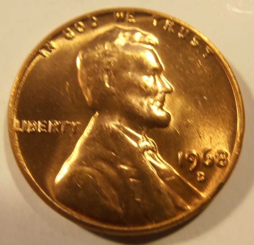 1968 D Lincoln Cent - BU from a nice roll