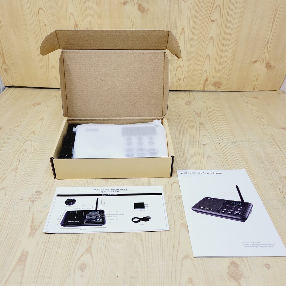 Wuloo Wireless 1 Mile Range Home Intercom Multi Channel White (ONE UNIT ONLY)