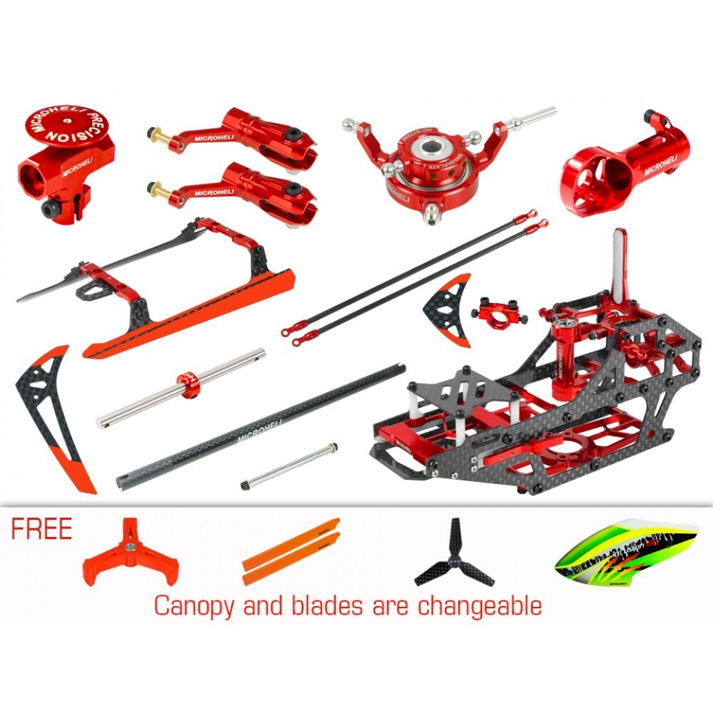 Microheli CNC Performance Package (RED) - BLADE INFUSION 180