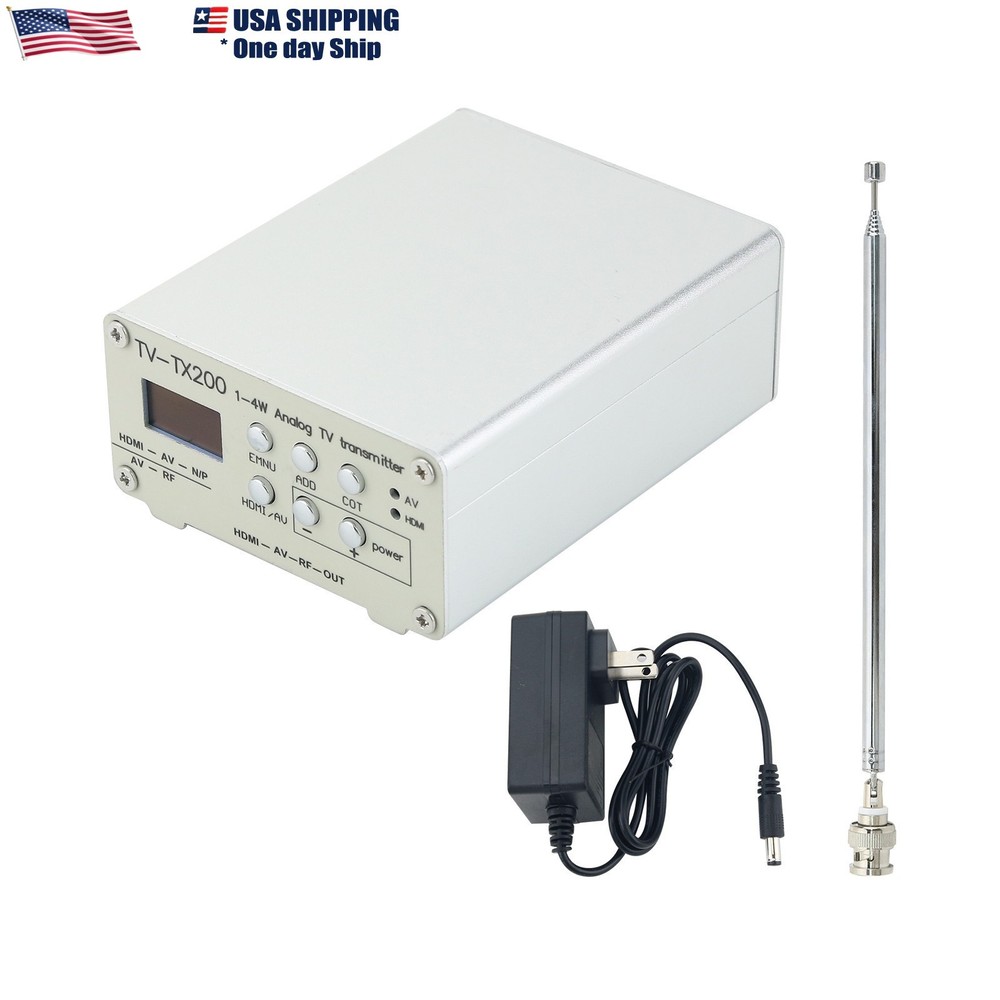 TV-TX200 VHF/UHF Analog TV Transmitter HD/AV Input Analog Signal Transmitter US