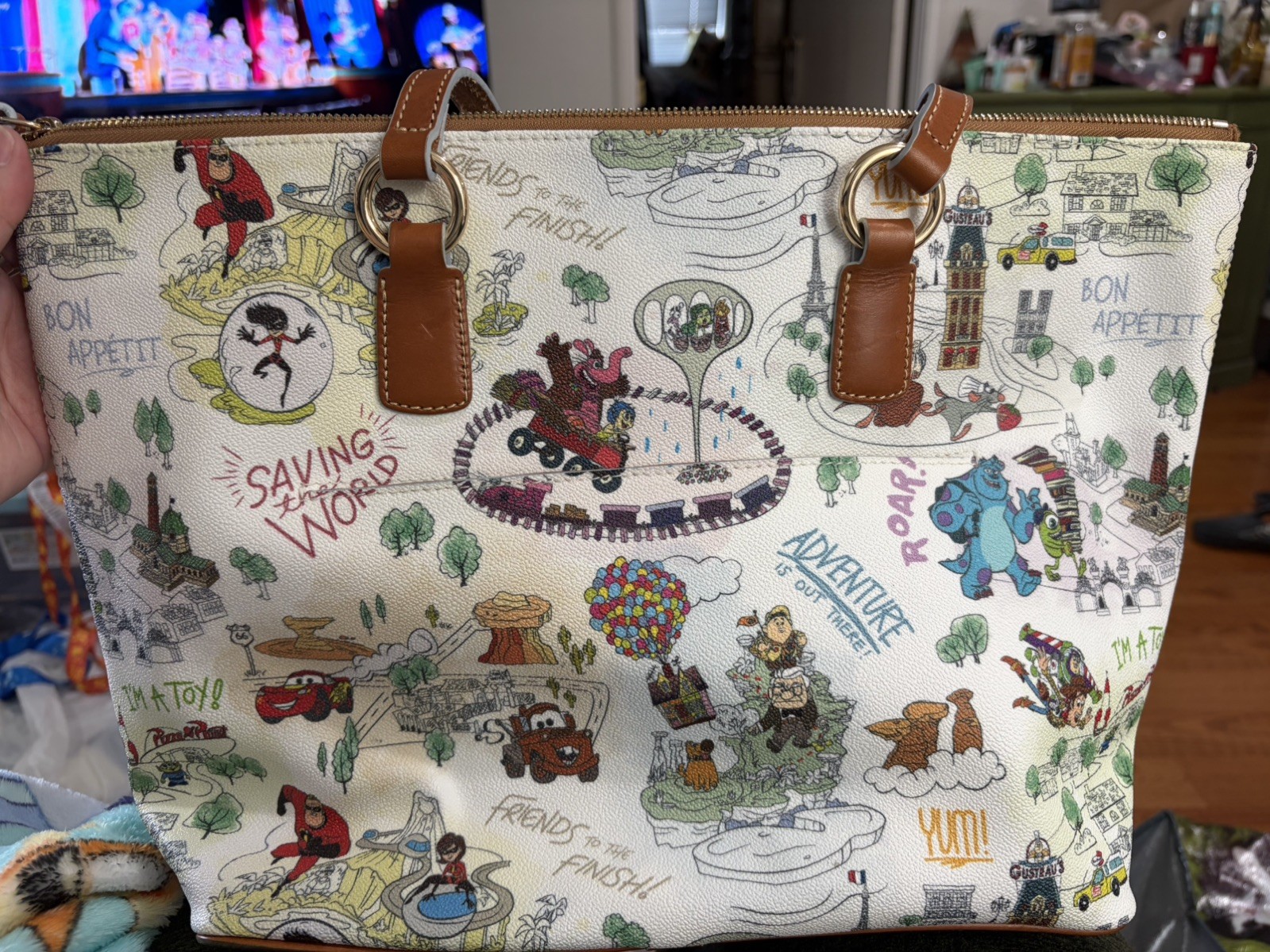 2022 Disney Parks Dooney & Bourke Pixar Tote Purse Bag Up Ratatouille Toy Story