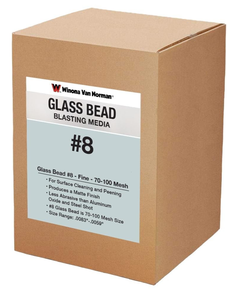 Glass Bead #8 Sand Blasting Media - Fine Size - 70-100 Mesh - Choose Weight