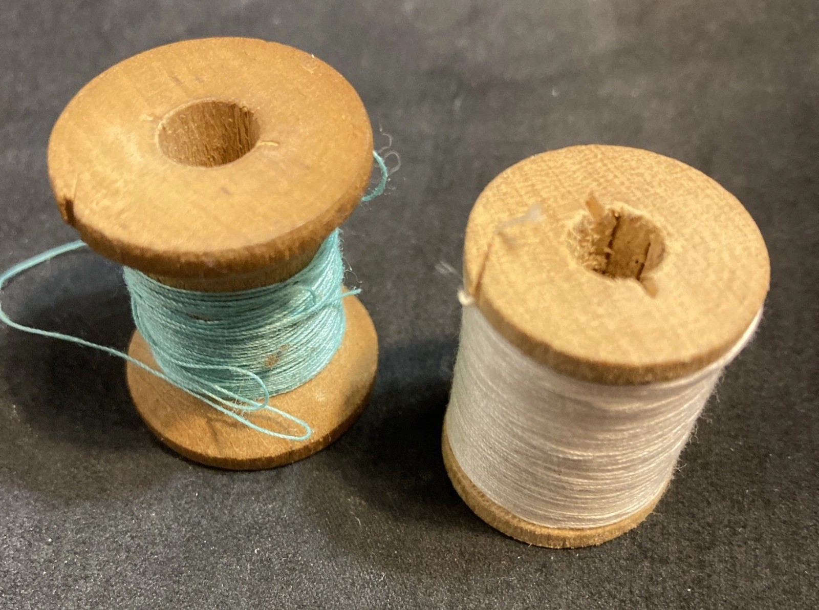 VIntage Lot of 8 Wooden Spools of thread Belding Corticelli Coats & Clark More